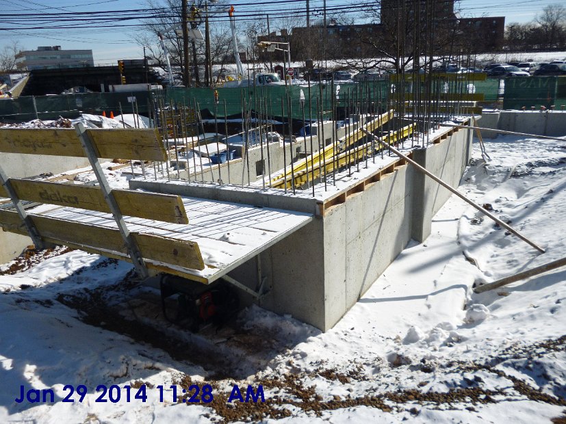 Elevators 1, 2, 3 prep work for shear wall slip forms